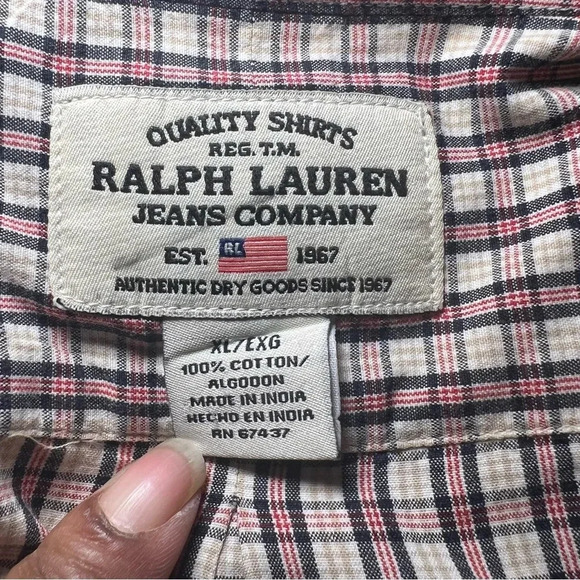 Ralph Lauren men button down short sleeve shirt. Size XL. - Picture 2 of 6